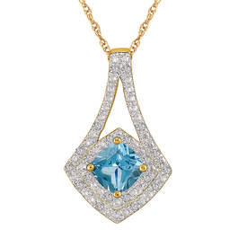 Blue Skies Aquamarine Diamond 14kt Gold Pendant 11295 0019 a main