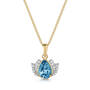 lucky lotus blue topaz necklace UK LLTN a main