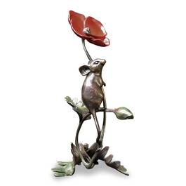 appealing mouse and poppy bronze UK AMPBZ a main