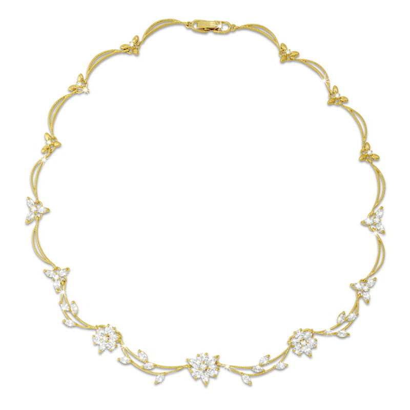crystal snowdrop necklace set UK SBNS a main