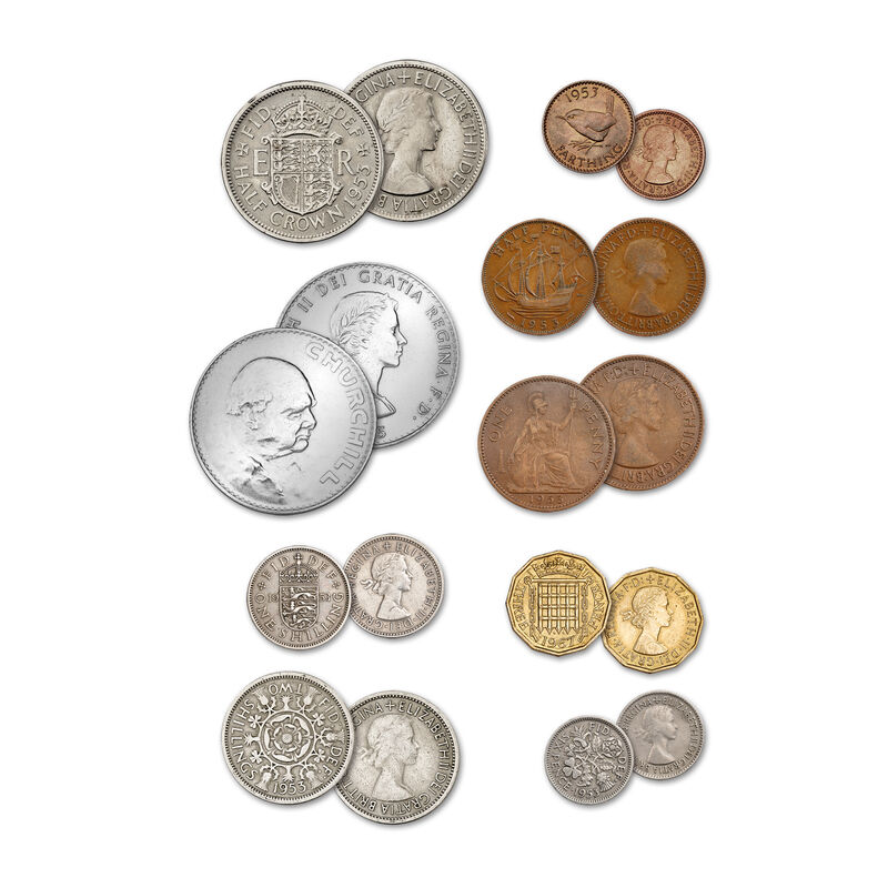 the complete queen elizabeth pre decimal coin collection UK CQEC g seven