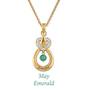 genuine birthstone drop pendant UK GBDP f six