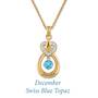 genuine birthstone drop pendant UK GBDP m thirteen