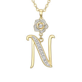 Diamond Rose Initial Pendant 12023 0016 n pendant