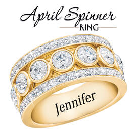 birthstone spinner ring UK BSPPR f six