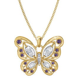 the birthstone butterfly pendant UK BSBUP b two