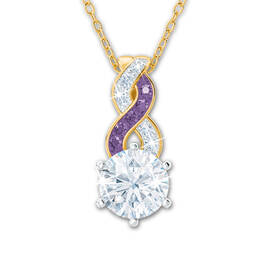 birthstone swirl pendant UK BSSP f six
