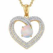 Personalized Birthstone Heart Pendant 6307 001 5 10