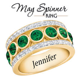 birthstone spinner ring UK BSPPR g seven