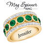 birthstone spinner ring UK BSPPR g seven