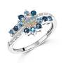 floral swirl opal blue topaz ring UK FSOTR a main