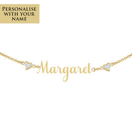 personalised name diamond necklace UK PSDN a main