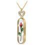 rose bud personalised diamond pendant UK RRRPP2 a main