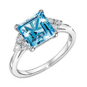 diana blue topaz silver ring UK DBTSR a main