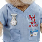 Steiff NHS 75th Anniversary Bear UK SNHSB2 b closeup shirt