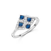 sultry sapphire silver ring UK SUSSR a main