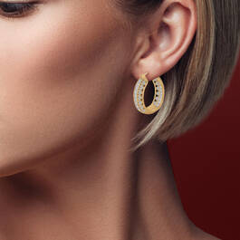 Endless Allure Inside Out Hoop Earrings 10319 0013 m model