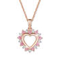 pink sapphire and topaz flaming heart pendant UK PSTFP a main