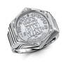 wwii gents silver sixpence ring UK GSXR a main