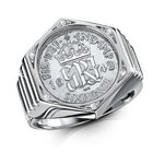 wwii gents silver sixpence ring UK GSXR a main