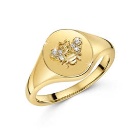 happy diamond signet ring UK BHSR a main