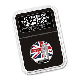 the 2023 50p silver proof collection UK A23P e five