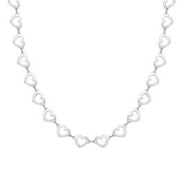 HEART TO HEART SILVER NECKLACE UK HERIN a main