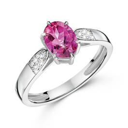 blushing pink topaz silver ring UK BPIR a main