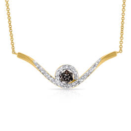 black and white diamond 9ct gold necklace UK BWDP a main