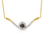 black and white diamond 9ct gold necklace UK BWDP a main