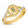 diamond signet personalised ring UK DSGPR a main