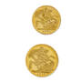 edward vii gold sovereign and half sovereign UK E7SOV b two