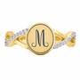 Diamond Signet Personalised Ring, diamond signet personalised ring UK DSGPR b two