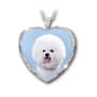 the bichon frise crystal heart pendant UK BFHP2 a main