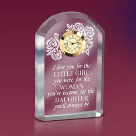 For The Daughter You ll Always Be Crystal Desk Clock 10697 0015 b clock