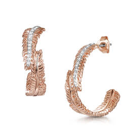 graceful feather cz earrings UK GRAFE a main