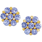 tanzanite blossom earrings UK TZBLE a main