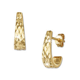 modern elegance diamond cut gold hoops UK MEDCH a main