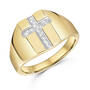 mens diamond light cross ring UK DLMR a main