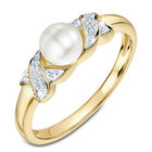 precious pearl diamond kiss 9ct gold rin UK PPDKR a main