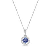 tantalising 9ct white gold and tanzanite pendant UK WGTP a main
