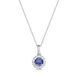 tantalising 9ct white gold and tanzanite pendant UK WGTP a main