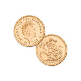 the gold sovereigns of queen elizabeth ii UK QESVA f six