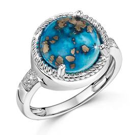 southern sky pyrite turquoise silver rin UK PTWTR a main