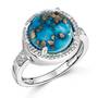 southern sky pyrite turquoise silver rin UK PTWTR a main