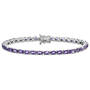 amethyst splendour silver tennis bracele UK ASSTB2 a main