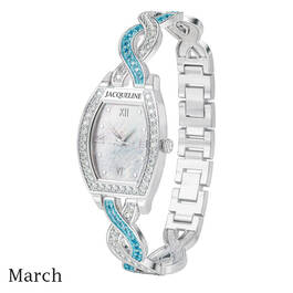 birthstone swirl bracelet watch UK BSWB c march