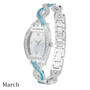 birthstone swirl bracelet watch UK BSWB c march