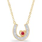 luck love ruby and diamond necklace UK LLRDN2 a main