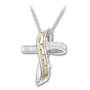 footprints diamond cross pendant UK FDCP2 a main